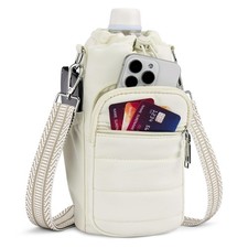 Lexiyat Water Bottle Bag 40 oz Crossbody Holder for Walking Hiking Insulated ...