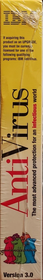 RARE NEW IBM AntiVirus v3.0, DOS, Windows 3.1/95/NT & OS/2 Sealed Retail Big Box - Image 4 of 4