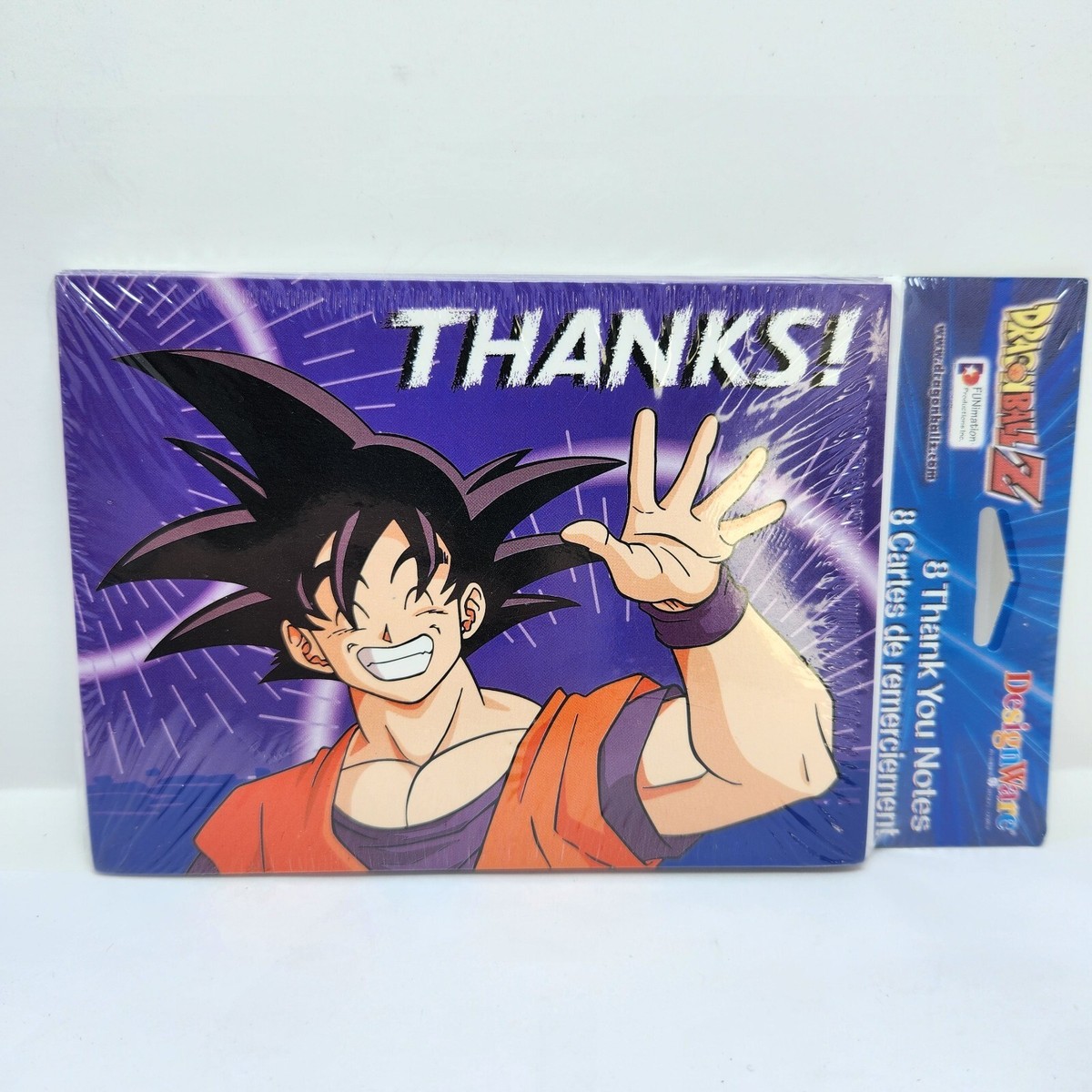 Dragon Ball Z Party ~ 8 Thank You Notes Cards With Envelopes