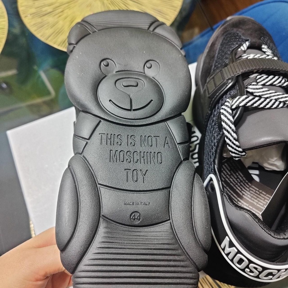 Moschino men's shoes BLACK TEDDY ROLLER SKATES size 44/10 UK