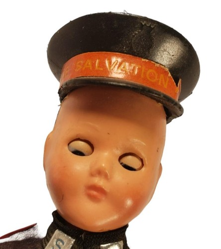 Salvation Army Doll Vintage Boy Man Uniform Sleep Eyes Hat 7.5" Tall A39 - Picture 5 of 7
