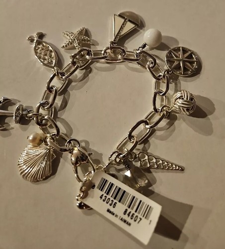 Brighton Charm Bracelet 'Ship to Shore' Nautical Beach Sailing Charms MSRP: $88 - Picture 8 of 9