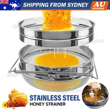 Honey Strainer Filter Stainless Steel Double Sieve Leaf Beekeeping Equipment Kit