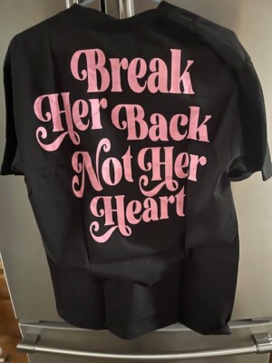 RockStar Diamo black t shirt LG  Break her back Not her heart NWT