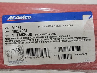 Genuine ACDelco 91024 GM 19254994 Alternator Pulley Removal And 