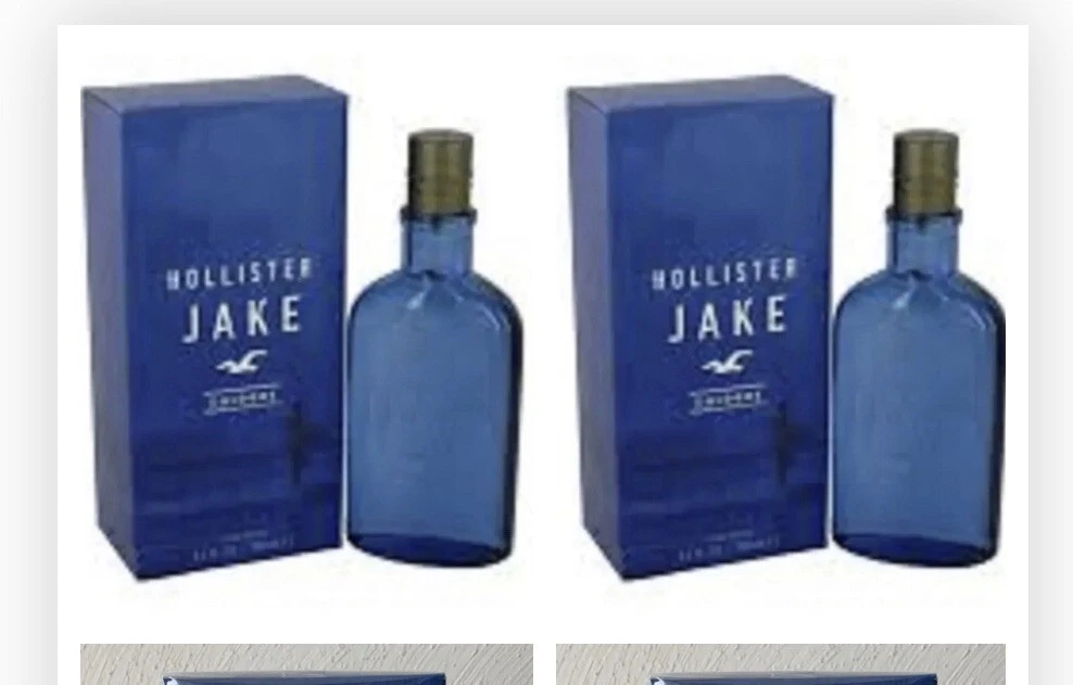 2 Hollister JAKE Cologne For Men 3.4 oz 100ml Cologne Fragrance