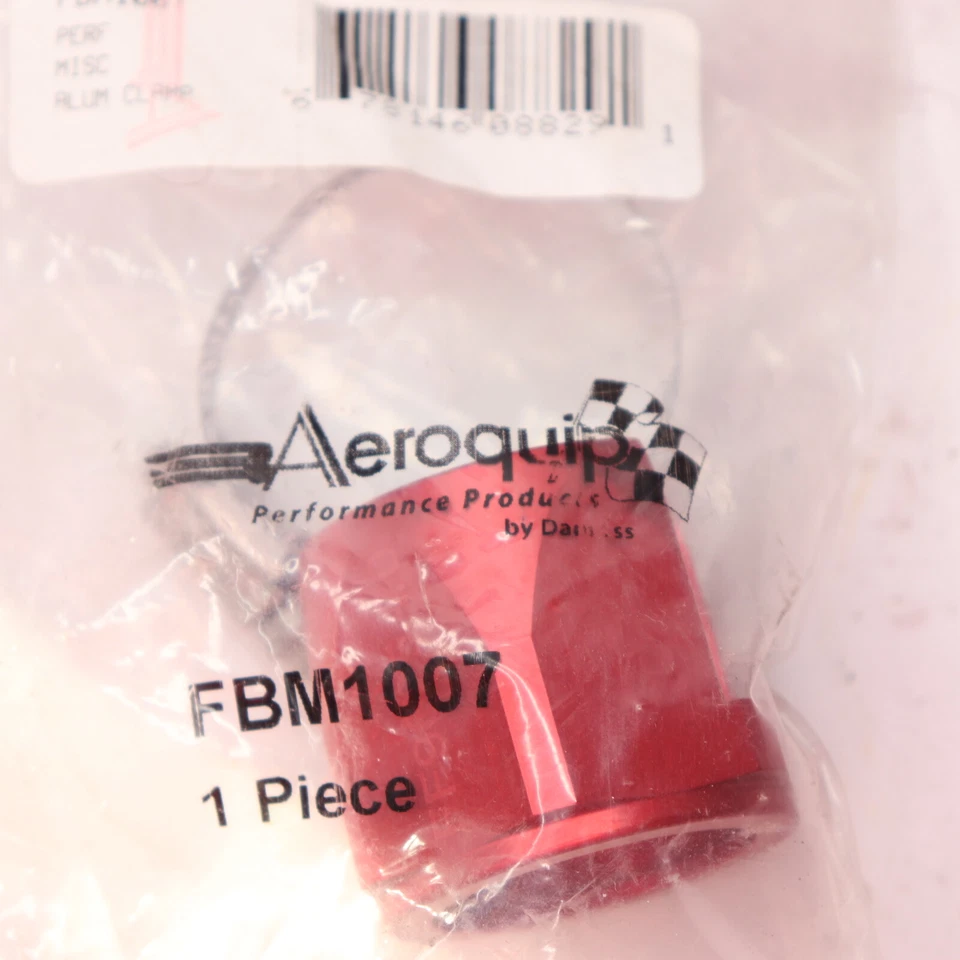 Conector de manguera Aeroquip Pro-Clamp aluminio rojo 1,13" ID x 1,41" OD FBM1007 Foto 3 de 4