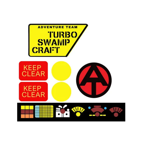 Vintage/Classic Style Gi Joe Adventure Team Turbo Swamp Craft Sticker Set Repro