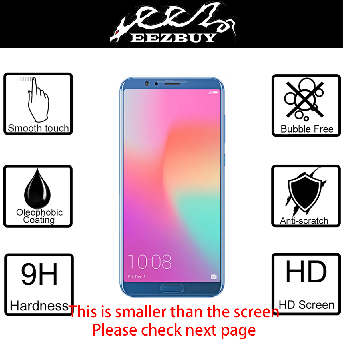 Premium Real Tempered Glass Film Screen Protector For Huawei Honor