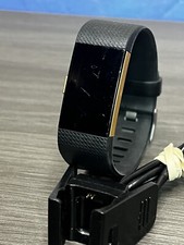 Fitbit Charge 2 Heart Rate Fitness Wristband with Charger Rose Gold Black Body