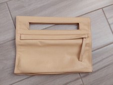 Lancel Paris Yellow Leather Foldover Clutch H...