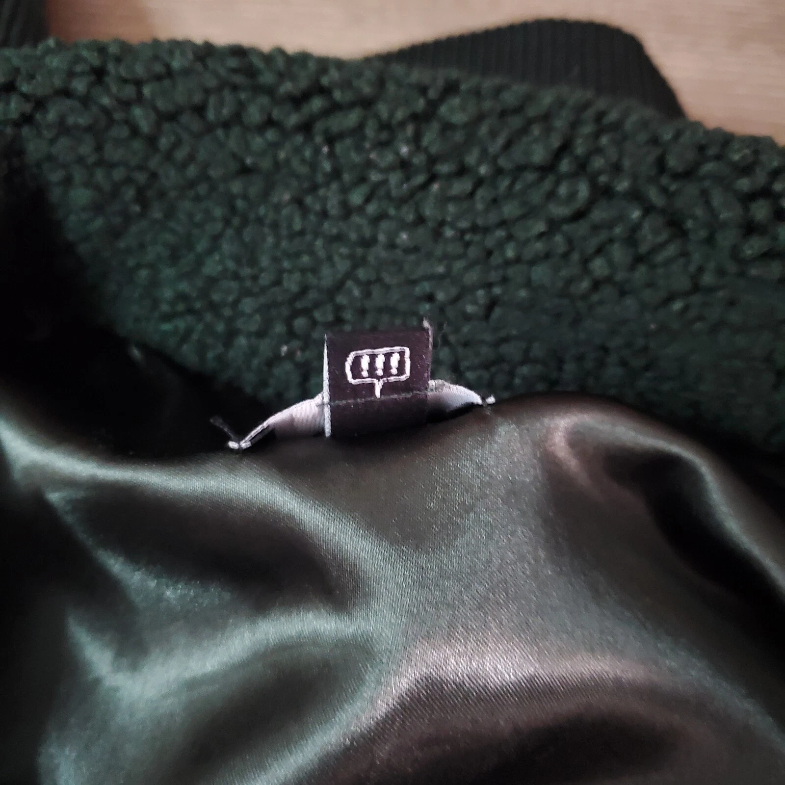 Brain Dead Cord Goose Jacket Green Corduroy Full Zip Winter Coat Fleece Sz M image 9