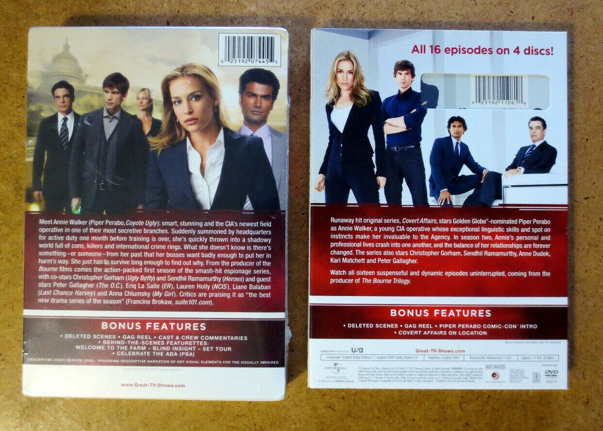 Covert Affairs Series DVDs Seasons 1 & 2 Piper Perabo Christopher