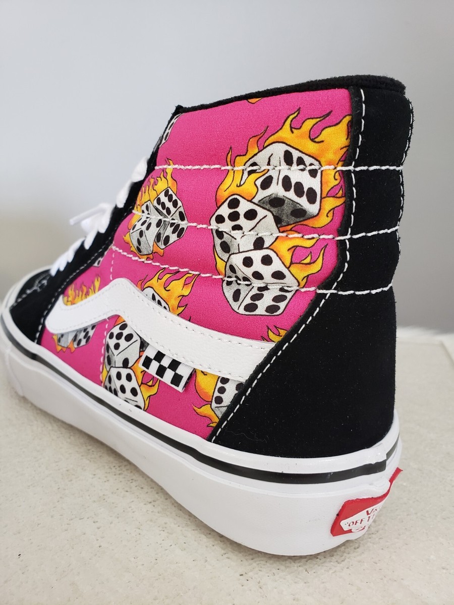 Vans‎ Skate Sk8-Hi Fuchsia Fedora Dice Flame Size 5 Mens gamble casino Skate Y2K Vans Skate Sk8-Hi Fuchsia Fedora Dice Flame Size 8 Mens  main image 3