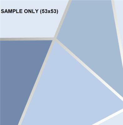 ** MUSTER Geometrische Tapete 3D Scheitel Dreieck Modern Futuristisch Blau Fein Dekor