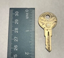 Vintage Independent Lock Company Key - Code - 0 1122 A 1-3/4"