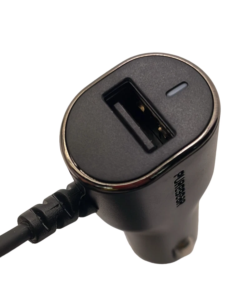 PureGear 30 Pin 10W Certified MFI Apple iPhone Car Charger Adapter with USB Port - Image 3 of 4
