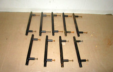 Set of 8 Modern round bar style diecast aluminum black drawer pulls