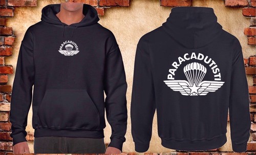 FELPA CON CAPPUCCIO PERSONALIZZATA FOLGORE PARACADUTISTI ESERCITO MILITARE  | eBay