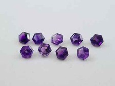 AAA Natural Amethyst Faceted Hexagon Shape Loose Gemstone