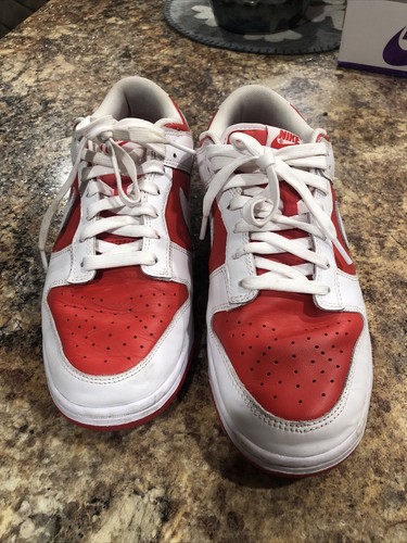 Tamaño 9.5 - Nike Dunk Low Blanco Rojo Universitario | eBay