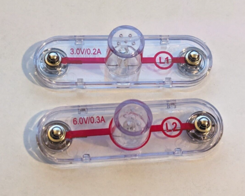 2x ELENCO Snap Circuits Replacement Lot: L1 2.5V + L2 6.0V Lamps (6SCL1 & 6SCL2) - Picture 1 of 1