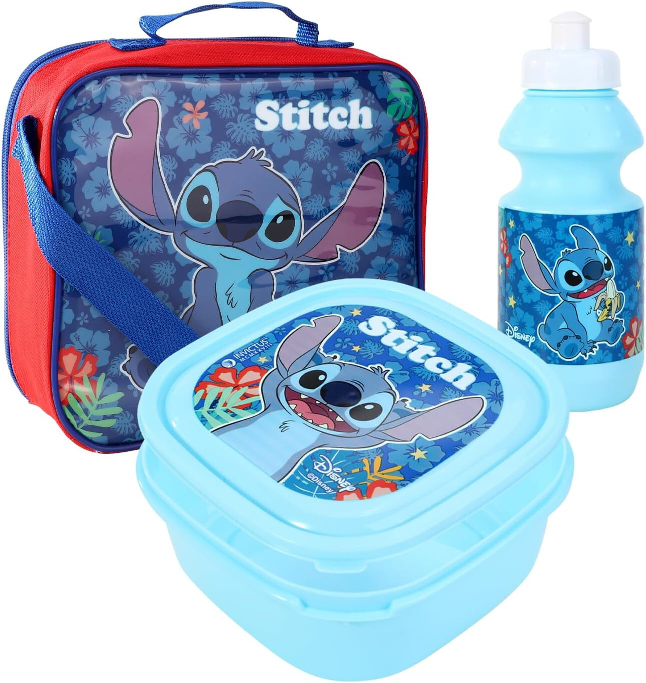 Bolsa Térmica Disney Lilo Y Stitch Con Caja De Sándwich Y Botella