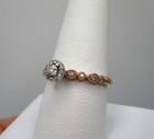 10K Rose Gold 21 Diamond Halo Engagement Ring Size 8.5 Kay Jewelers — photo 7