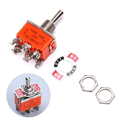Momentary Toggle Switch (ON) OFF (ON) Spring Return 6 Pin Latching Swi_DSD^c^