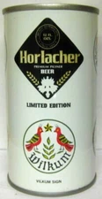 HORLACHER LIMITED EDITION w/ HEX SIGNS Beer CAN Allentown PENNSYLVANIA 1976 1/1+