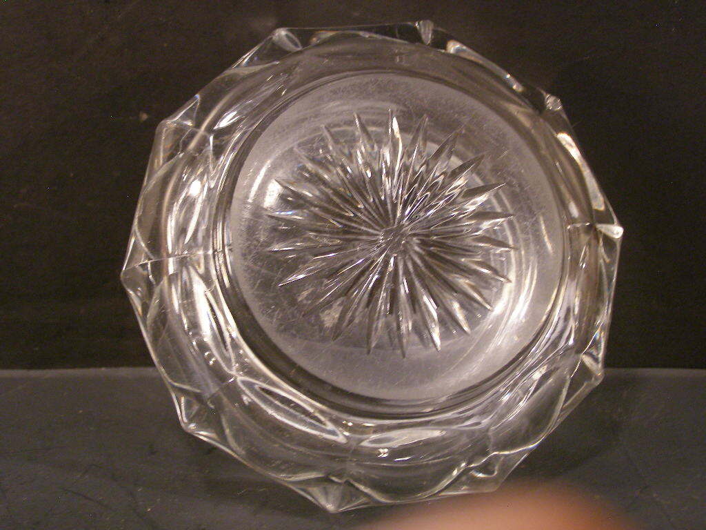 Antique Jeweled Filigree Bronze Lid Heisey Jewelry Trinket Powder Jar