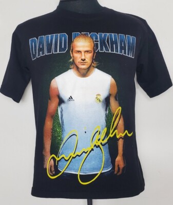 Real Madrid BECKHAM ベッカム Tシャツ VINTAGE DAVID BECKHAM REAL MADRID SPAIN ENGLAND T SHIRT SZ SMALL