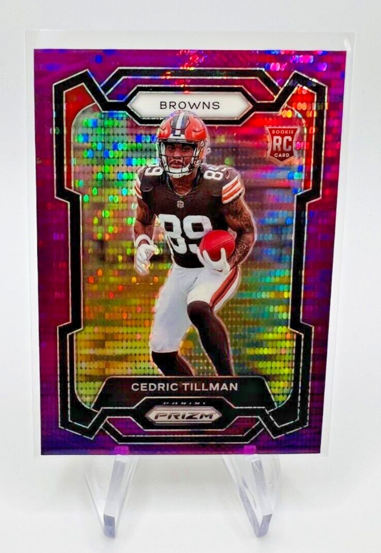 CEDRIC TILLMAN 2023 Panini Prizm Football #321 RC Purple Pulsar Cleveland Browns