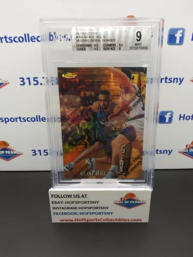 1997-98 FINEST GRANT HILL REFRACTORS #308 /289 MISSING SERIAL NUMBER BGS 9