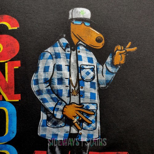 SNOOP DOGG JOE COOL T-SHIRT Large L Tha Dogg Collection Death Row cane cartone animato - Foto 4 di 6