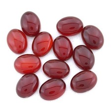 TWELVE 8x6 8mm x 6mm Oval Natural Carnelian Cabochon Gemstone Gem Stone CC18