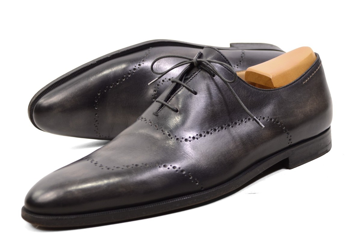 BERLUTI Wholecut black gray patina UK11 / US12 shoes