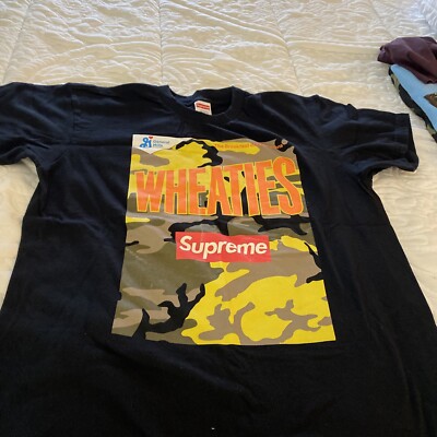 Supreme / Wheaties Tee Box Logo Black *Size M* | eBay