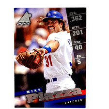 Mike Piazza 1998 Pinnacle Inside Card #28 MLB Los Angeles Dodgers