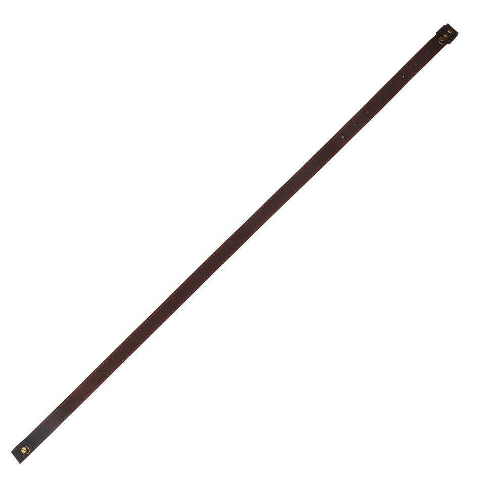 Tourbon Buffalo Leather Rifle Sling - 1" Wide, Crazy Horse Brown, Adjustable