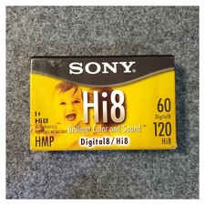  1 Sony 8mm Digital8 Hi8 Blank Tape 120 min New Sealed Cassette