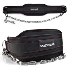 Dip belt With 37-40" Chain, 550lbs - 650lbs Weight Capacity, Weightlifting Be...