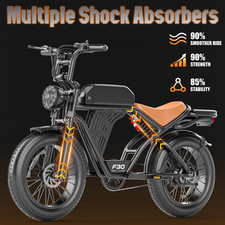 Electric Mountain Bike for Adults, 20" Fat Tire, 48V 20Ah 32MPH, Off-Road E-Bike - Image 3