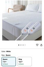 Electric Heated Mattress Pad Size Dual Control Bed Warmer, Deep Queen Gray