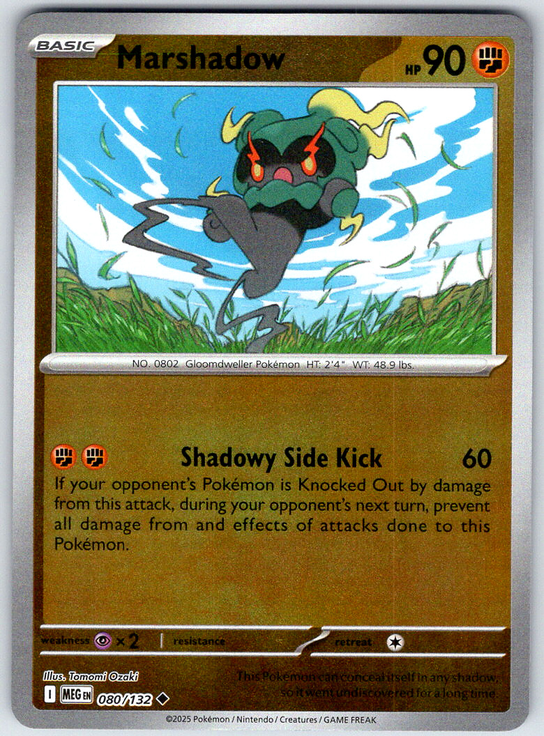 Marshadow 080/132 ME01: Mega Evolution Uncommon Reverse Holo 2025 NM