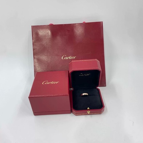 CARTIER LOVE RING WITH DIAMOND ROSE GOLD 18CT AU750 SIZE 52 UK (L1/2) *CT7*