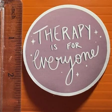 Therapy Is For Everyone Sticker Mental Health Awareness