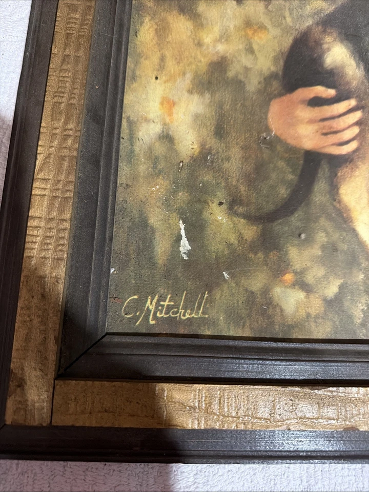 Pintura de C. Mitchell niño y perro Foto 2 de 3