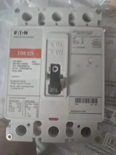 Eaton EDB 22k Industrial Circuit Breaker 2-Pole 225 Amp 600 VAC
