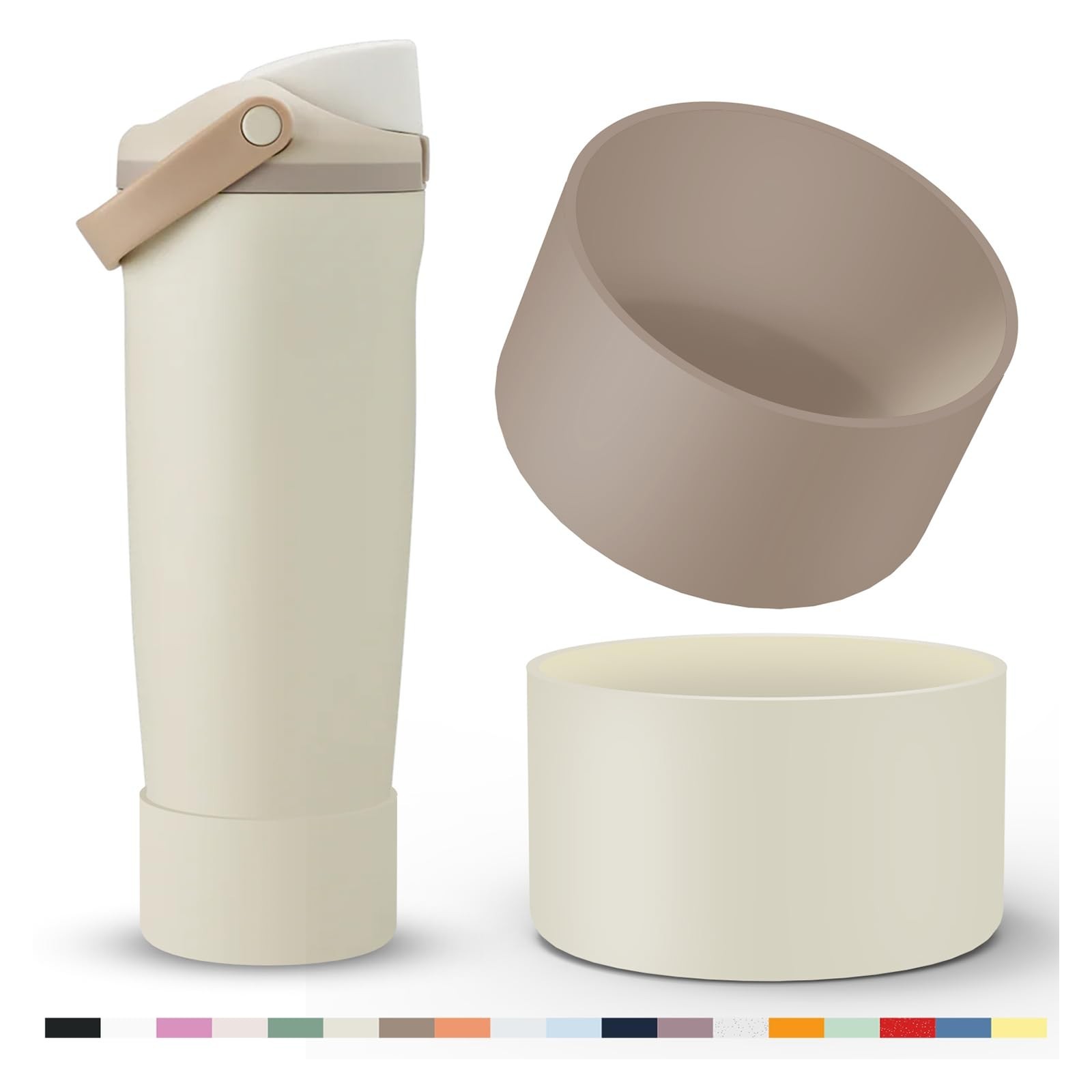 2 Pcs Silicone Boot for Owala 40oz & 30oz FreeSip Sway Tumblers, Protective B...